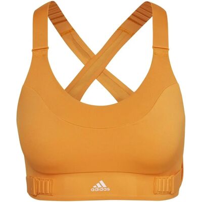 adidas FastImpact Luxe Run High-Support Sport-BH - Vrouwen - Oranje adidas FastImpact Luxe Run High-Support Sport-BH - Vrouwen - Oranje