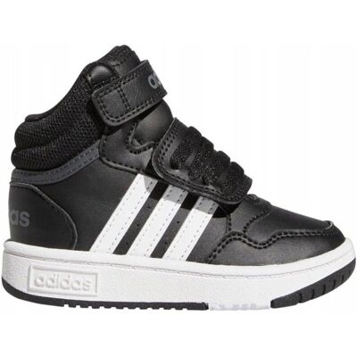 adidas Buty dziecięce Hoops Mid czarne - Obuwie sportowe dla dzieci adidas Buty dziecięce Hoops Mid czarne - Obuwie sportowe dla dzieci