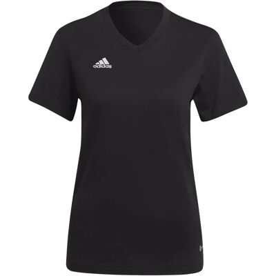 adidas Czarna ENT22 sportowa koszulka z dekoltem w serek - T-shirt adidas Czarna ENT22 sportowa koszulka z dekoltem w serek - T-shirt