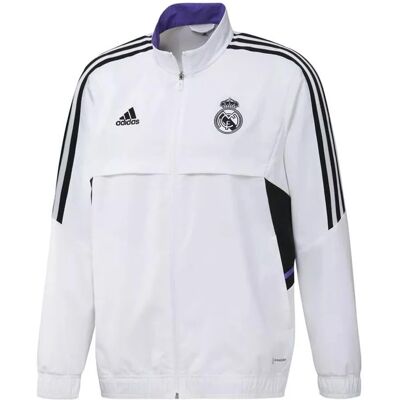 adidas Real Madrid Witte Presentatiejas - Jas adidas Real Madrid Witte Presentatiejas - Jas