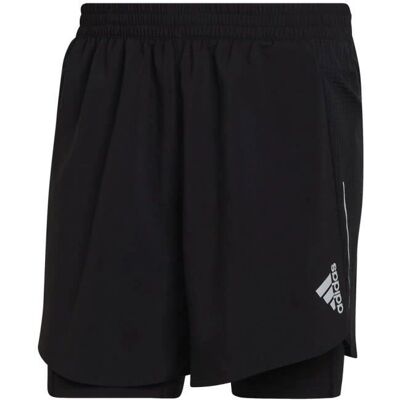 adidas H58579 Zwei-in-Eins Laufshorts - Schwarz - Laufbekleidung adidas H58579 Zwei-in-Eins Laufshorts - Schwarz - Laufbekleidung
