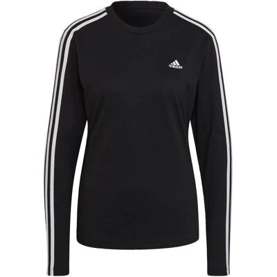 Tricou Esențial cu Mâneci Lungi adidas pentru Femei - Negru - Tricou Tricou Esențial cu Mâneci Lungi adidas pentru Femei - Negru - Tricou