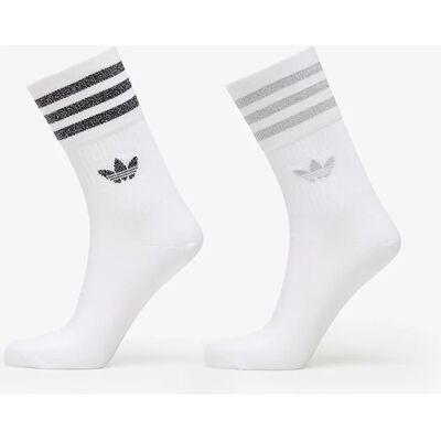 adidas Mid-Cut Glitter Crew Sokker - 2 Par - Hvit adidas Mid-Cut Glitter Crew Sokker - 2 Par - Hvit