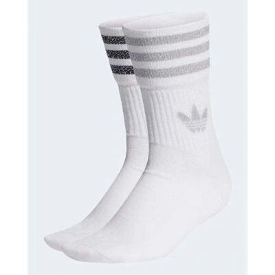 adidas Mid-Cut Glitter Crew Socks - 2 Par - Kvinde - Hvid adidas Mid-Cut Glitter Crew Socks - 2 Par - Kvinde - Hvid