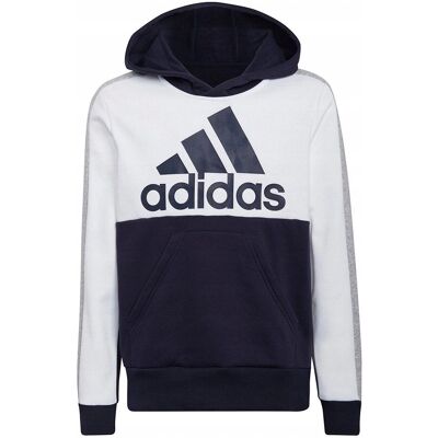 Adidas Hoodie - Colorblock Fleece - Weiß/Navy/Blau - Kinder Adidas Hoodie - Colorblock Fleece - Weiß/Navy/Blau - Kinder