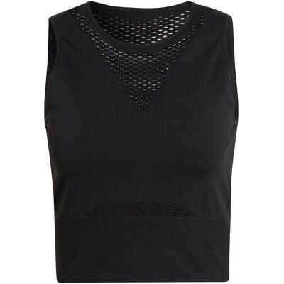 adidas - Run Fast AEROKNIT Crop Top - Schwarz - XL - Crop Top adidas - Run Fast AEROKNIT Crop Top - Schwarz - XL - Crop Top