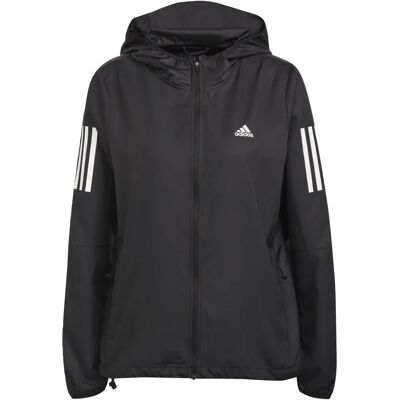 adidas Own The Run Kapuzen-Windbreaker - Damen - Schwarz - Laufjacke adidas Own The Run Kapuzen-Windbreaker - Damen - Schwarz - Laufjacke