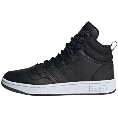 Adidas Hoops 3.0 Mid Lifestyle Basketball Schuhe - Schwarz Adidas Hoops 3.0 Mid Lifestyle Basketball Schuhe - Schwarz