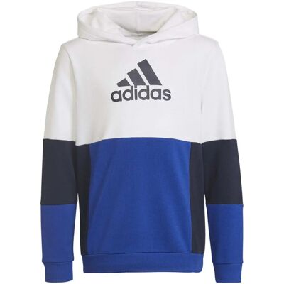 Adidas Kinder Blau/Weiß Colourblock Kapuzenpullover Adidas Kinder Blau/Weiß Colourblock Kapuzenpullover