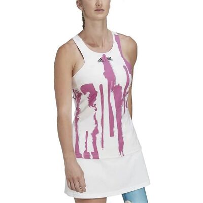 adidas Thebe Magugu Tennis New York Y-Back Tank Top - Womens - White adidas Thebe Magugu Tennis New York Y-Back Tank Top - Womens - White