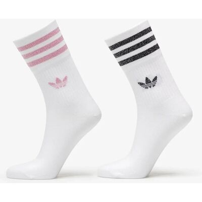 Calze a metà polpaccio con glitter adidas - 2 paia - Bianco Calze a metà polpaccio con glitter adidas - 2 paia - Bianco