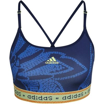 adidas FARM Rio Licht-ondersteunings-bh - Plus Size - Blauw - Sport-Bh adidas FARM Rio Licht-ondersteunings-bh - Plus Size - Blauw - Sport-Bh