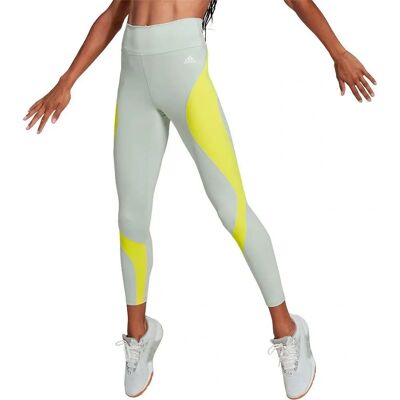 adidas 7/8 Grüne Trainingsleggings - Hoher Bund, Farbblock adidas 7/8 Grüne Trainingsleggings - Hoher Bund, Farbblock