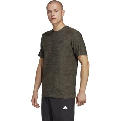 Camiseta de treino adidas olive - Corte regular, absorção de umidade Camiseta de treino adidas olive - Corte regular, absorção de umidade