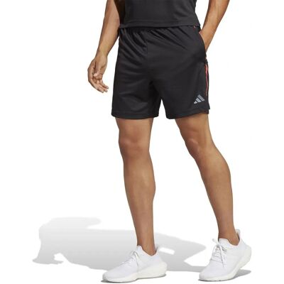adidas Heren Basisshorts - Zwart/rood - Normale pasvorm adidas Heren Basisshorts - Zwart/rood - Normale pasvorm