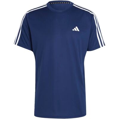 adidas Train Essentials 3-Stripes Training T-Shirt - Azul - Camiseta adidas Train Essentials 3-Stripes Training T-Shirt - Azul - Camiseta