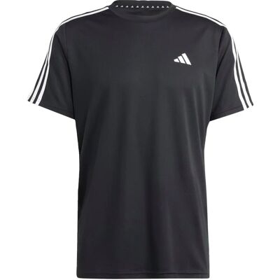 adidas Μπλουζάκι προπόνησης 3 Ρίγες - Μαύρο - Μπλουζάκι adidas Μπλουζάκι προπόνησης 3 Ρίγες - Μαύρο - Μπλουζάκι