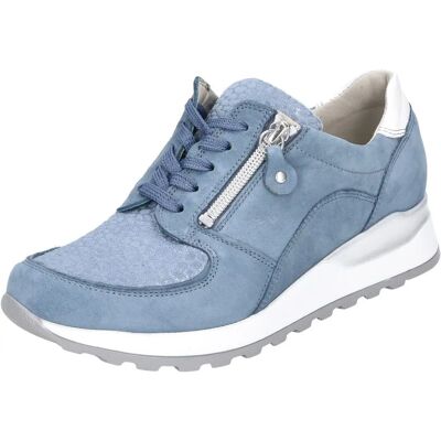 Waldläufer Hiroko Denim Blue Nubuck Trainers - Womens Shoe Waldläufer Hiroko Denim Blue Nubuck Trainers - Womens Shoe