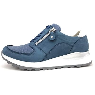 Waldlaufer H64007 Wide Fit Blue Trainers - Shoe Type Waldlaufer H64007 Wide Fit Blue Trainers - Shoe Type