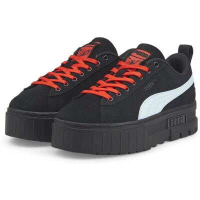 Puma Mayze Dua Lipa Schwarze Wildleder Leder Damenschuhe - Schuh Puma Mayze Dua Lipa Schwarze Wildleder Leder Damenschuhe - Schuh
