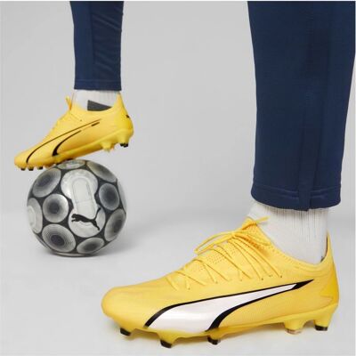 Puma Ultra Ultimate Żółte/Białe Buty do Piłki Nożnej - FG/AG Puma Ultra Ultimate Żółte/Białe Buty do Piłki Nożnej - FG/AG