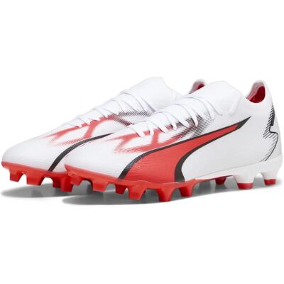 Puma Ultra Match FG/AG Fußballschuhe - Weiß/Orange - Für alle Oberflächen Puma Ultra Match FG/AG Fußballschuhe - Weiß/Orange - Für alle Oberflächen