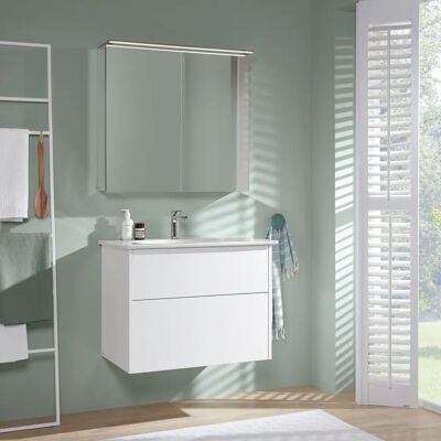 Villeroy & Boch Finero Waschtischunterschrank 80 cm mit Waschtisch und Spiegelschrank - Waschtischunterschrank Villeroy & Boch Finero Waschtischunterschrank 80 cm mit Waschtisch und Spiegelschrank - Waschtischunterschrank