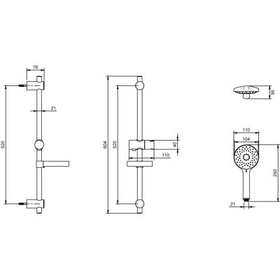 Villeroy & Boch Universal Showers Duschgarnitur 3 Strahlarten - Chrom Villeroy & Boch Universal Showers Duschgarnitur 3 Strahlarten - Chrom