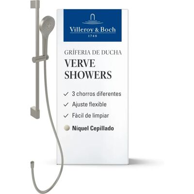 Villeroy & Boch Verve Showers Duschgarnitur - 3 Strahlarten - Wandmontage Villeroy & Boch Verve Showers Duschgarnitur - 3 Strahlarten - Wandmontage