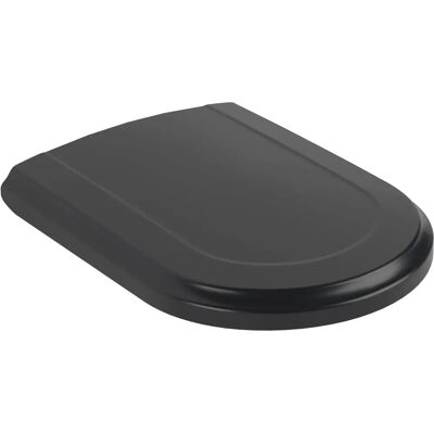 Villeroy & Boch Hommage Toiletzitting - Zwart/Edelmessing - 8809S6R7 Villeroy & Boch Hommage Toiletzitting - Zwart/Edelmessing - 8809S6R7