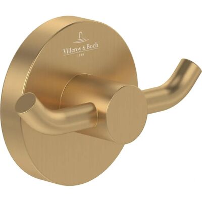 Villeroy & Boch Elements Tender Doppel-Handtuchhaken - Handtuchhaken Badezimmer Gold Villeroy & Boch Elements Tender Doppel-Handtuchhaken - Handtuchhaken Badezimmer Gold