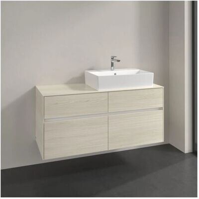 Villeroy und Boch C130B0AA Weiß Eiche Badezimmer Schrank - LED 8,8 W, 120x54,8x50cm, Rechts Waschbecken Villeroy und Boch C130B0AA Weiß Eiche Badezimmer Schrank - LED 8,8 W, 120x54,8x50cm, Rechts Waschbecken