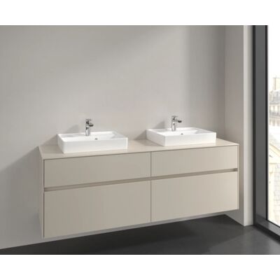 Villeroy & Boch Collaro Grauer Wandhängeschrank - Waschtischunterschrank Villeroy & Boch Collaro Grauer Wandhängeschrank - Waschtischunterschrank