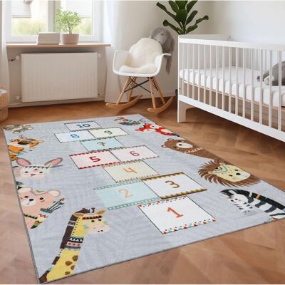 Simpex Tapis Enfant GAME Ciel Gris - Tapis de Jeu à Poil Court Chambre d'Enfants - Publicité Simpex Tapis Enfant GAME Ciel Gris - Tapis de Jeu à Poil Court Chambre d'Enfants - Publicité