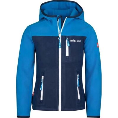 Trollkids Stavanger Fleece Jacke - Winddicht, Leicht, Blau Trollkids Stavanger Fleece Jacke - Winddicht, Leicht, Blau