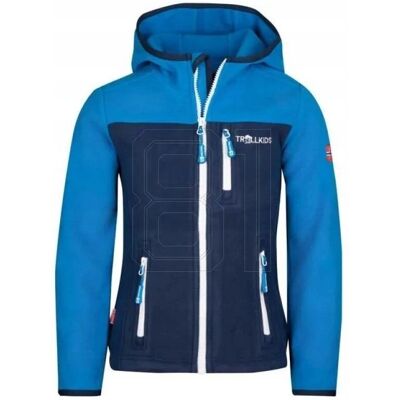 Trollkids Stavanger Fleece Jacket Blue - Fleece Jacket Trollkids Stavanger Fleece Jacket Blue - Fleece Jacket