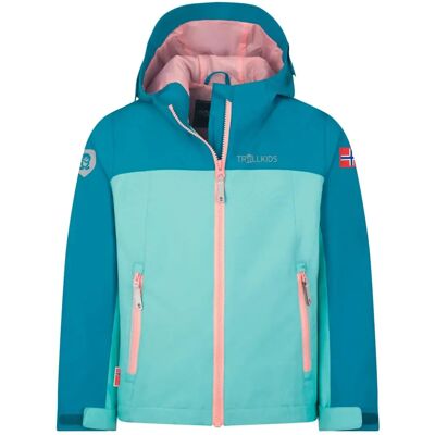 Trollkids - Kid's Telemark Jacket - Turquesa - 104 - Jacket Trollkids - Kid's Telemark Jacket - Turquesa - 104 - Jacket