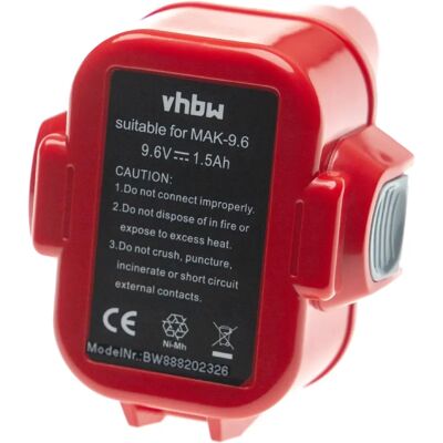 vhbw Batteria Makita - 1500mAh NiMH - Compatibile con Attrezzi Makita vhbw Batteria Makita - 1500mAh NiMH - Compatibile con Attrezzi Makita