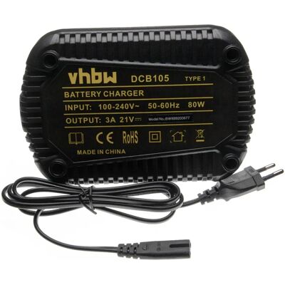 Cargador de batería Dewalt vhbw - 21V / 3A - Compatible con baterías Dewalt 7.2V-18V Cargador de batería Dewalt vhbw - 21V / 3A - Compatible con baterías Dewalt 7.2V-18V