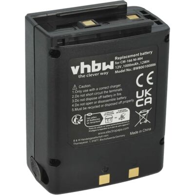 vhbw Icom Battery - 1000mAh NiMH Black - Radio vhbw Icom Battery - 1000mAh NiMH Black - Radio