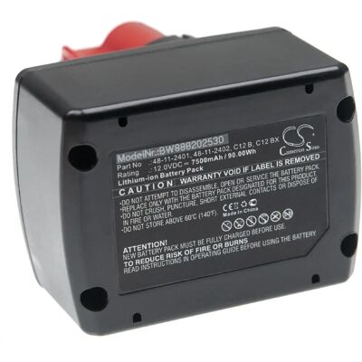 vhbw Milwaukee Akku - 7500mAh Lithium-Ion - 12V - Kompatibel vhbw Milwaukee Akku - 7500mAh Lithium-Ion - 12V - Kompatibel