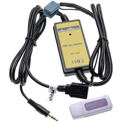 vhbw Adaptador AUX USB Audio - Radio coche Negro vhbw Adaptador AUX USB Audio - Radio coche Negro