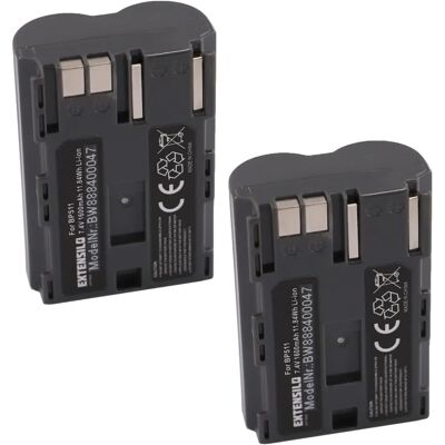 Batterie pour appareil photo Canon EXTENSILO - 1600mAh 7.4V Noir Batterie pour appareil photo Canon EXTENSILO - 1600mAh 7.4V Noir