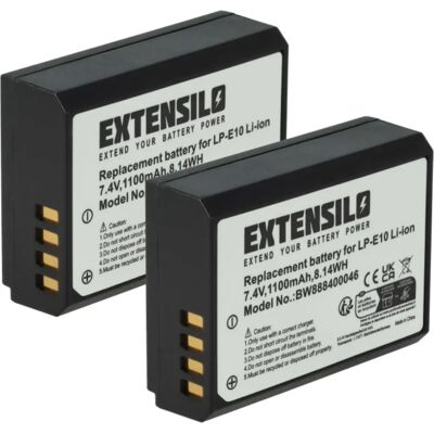Pack de Batteries Canon EOS - 2x Haute Capacité Li-Ion - 1100 mAh - Publicité Pack de Batteries Canon EOS - 2x Haute Capacité Li-Ion - 1100 mAh - Publicité