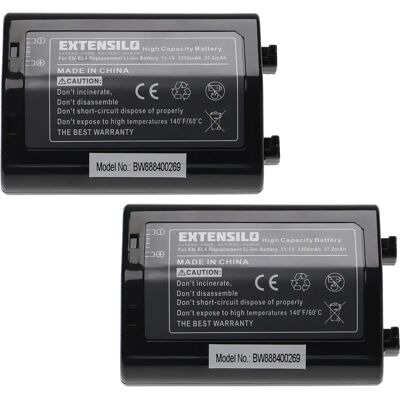Batterie Nikon D3/D3s/D3X/D2H/D2X/F6 - 2x Li-Ion 3350mAh Batterie Nikon D3/D3s/D3X/D2H/D2X/F6 - 2x Li-Ion 3350mAh