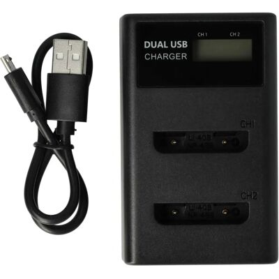 vhbw Chargeur de batterie pour caméra Medion - Double USB, Écran vhbw Chargeur de batterie pour caméra Medion - Double USB, Écran