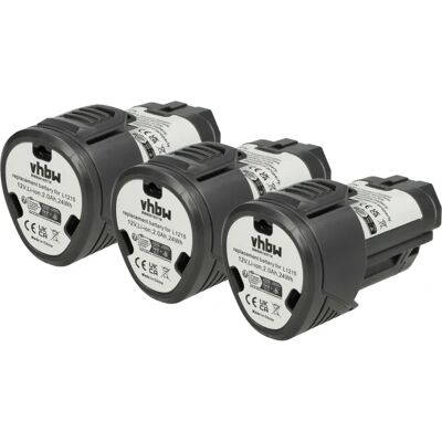 vhbw - 3x Batería compatible con AEG BWS12 - Batería vhbw - 3x Batería compatible con AEG BWS12 - Batería