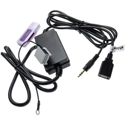 vhbw Cable Adaptador AUX USB para Radio de Coche - 9,5cm vhbw Cable Adaptador AUX USB para Radio de Coche - 9,5cm