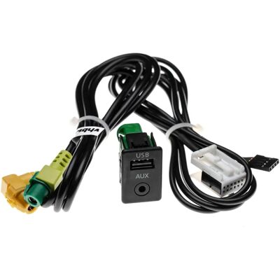 VHBW - AUX-USB Adapter - 100 cm - VW Touran compatible - câble adaptateur audio - Publicité VHBW - AUX-USB Adapter - 100 cm - VW Touran compatible - câble adaptateur audio - Publicité