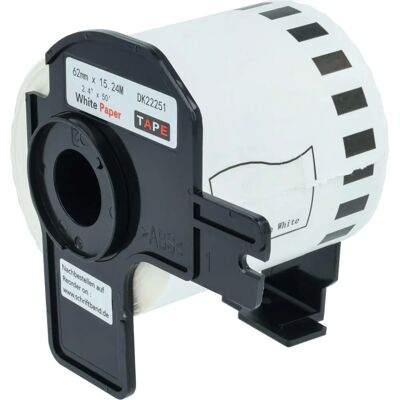 vhbw Rouleau d'étiquettes 62mm x 15,24m - Remplacement pour Brother DK-22251 - Publicité vhbw Rouleau d'étiquettes 62mm x 15,24m - Remplacement pour Brother DK-22251 - Publicité